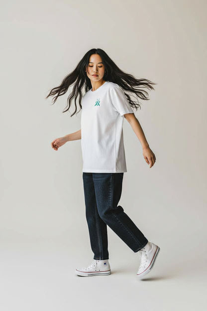 T-shirt - Cancer de l'Utérus ( Turquoise )
