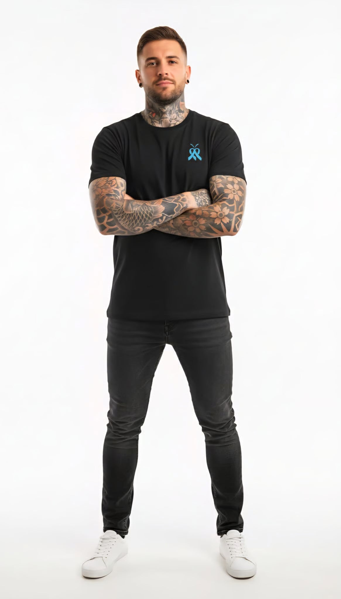 T-shirt – Cancer colorectal ( Bleu clair)