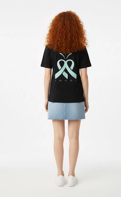 T-shirt - Cancer de l'Utérus ( Turquoise )